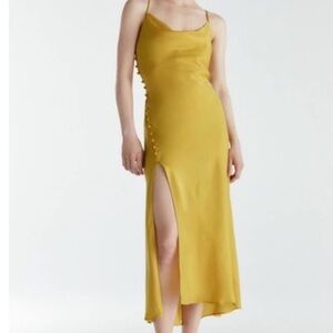 Zara Elegant Yellow Slip Dress